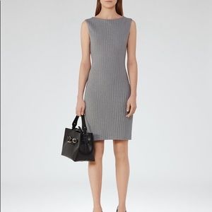 Reiss herringbone knit bodycon dress